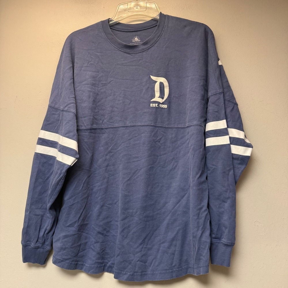 Disney Spirit Jersey Disneyland Resort Adult Large Blue Excellent Long Sleeve